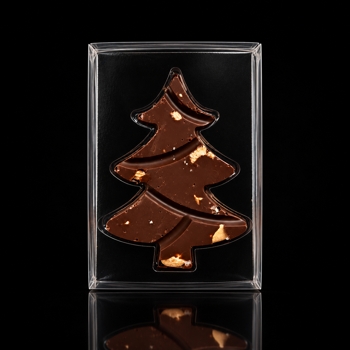 Chocolade Kerstboom Puur Amandel & Zeezout