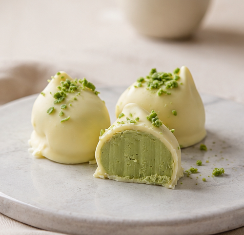 Matcha Yuzu slagroomtruffel