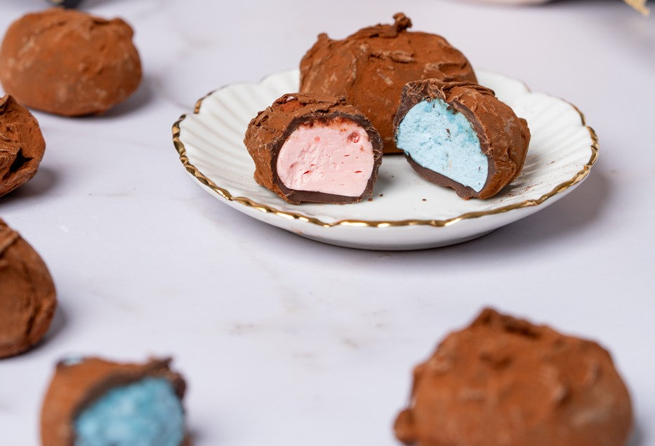 TruffelSisters - Roze en Blauwe slagroomtruffels