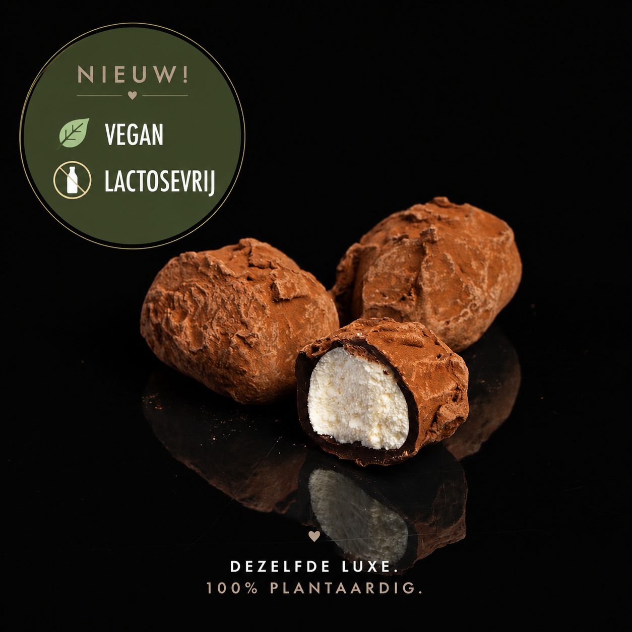 Vegan en Lactosevrije slagroomtruffel